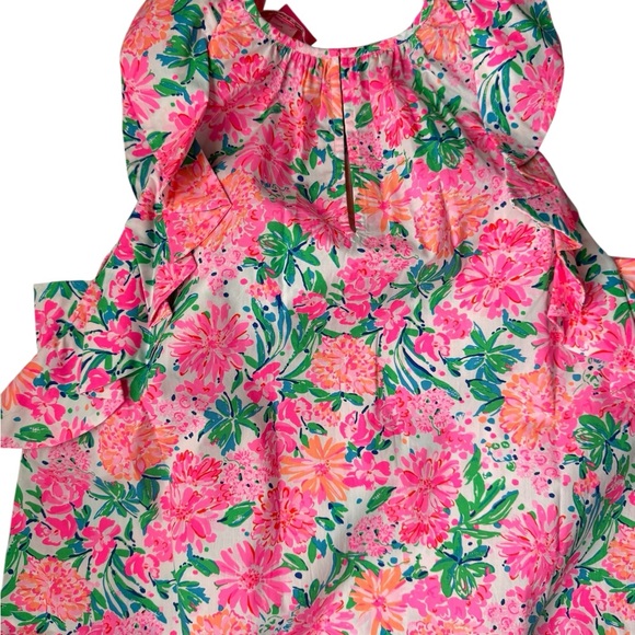 Lilly Pulitzer Vibrant Pink and Green Floral Blouse - Picture 7 of 7